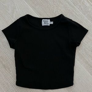 Black cropped tee princess Polly